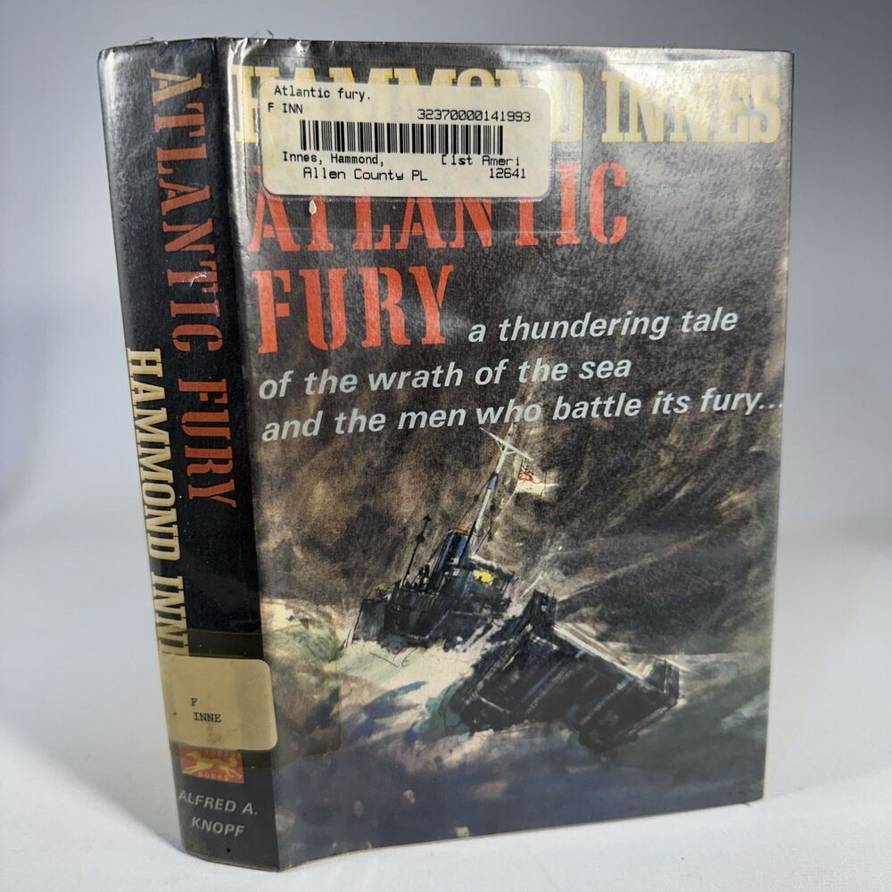 Hammond Innes ATLANTIC FURY - 1962 1st American edition - very good+/good jacket